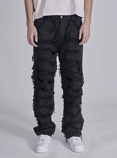 Black Stacked Jeans