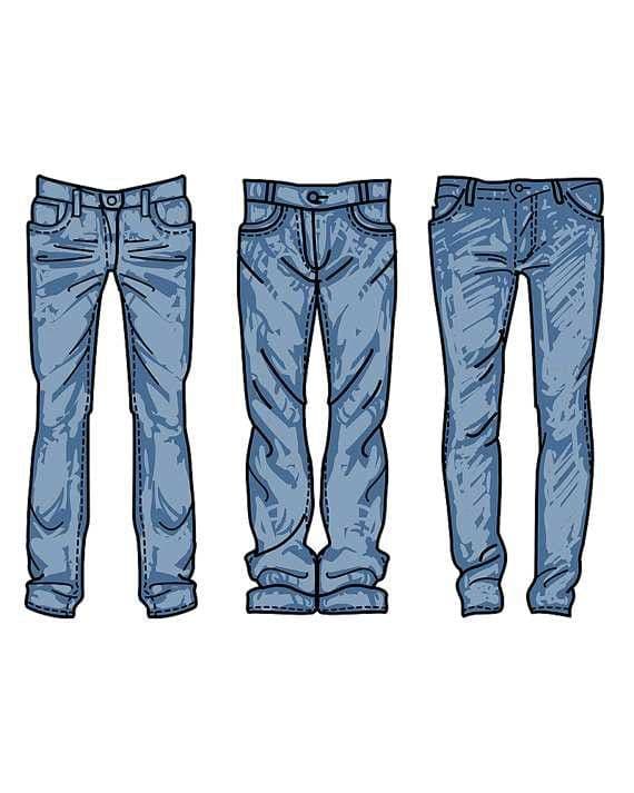 Custom Design Renderings for Stacked Jeans