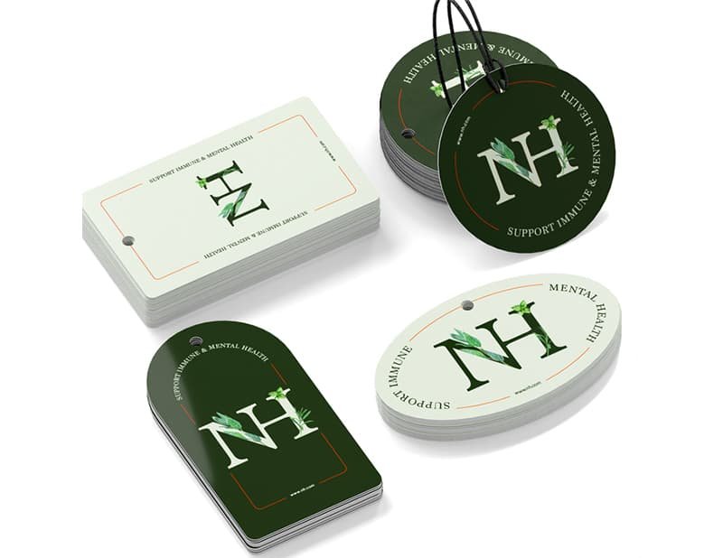 custom die cut hang tag