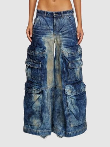 Custom INDIGO BLUE Baggy Jeans