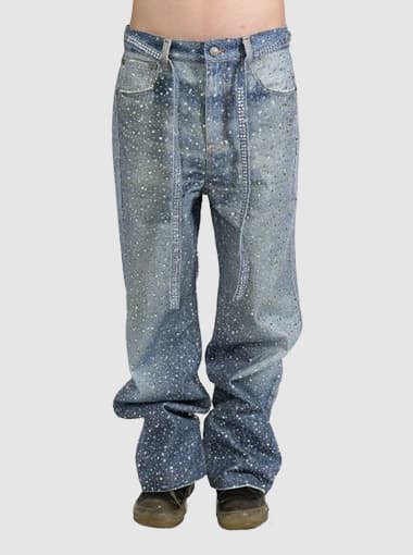 Custom Rhinestone Baggy Jeans