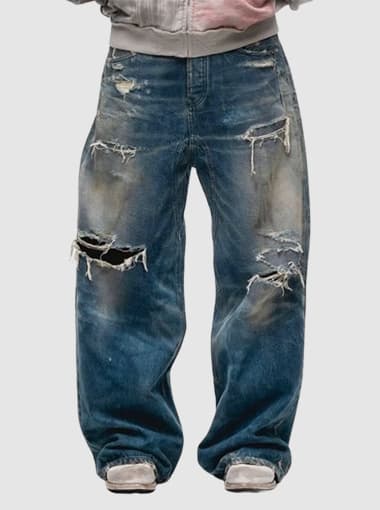 Custom Ripped Baggy jeans