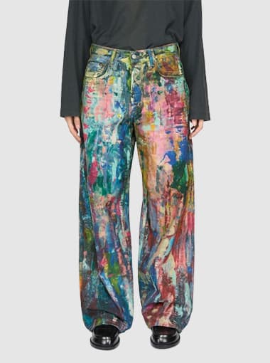 Custom Splash Paint Baggy Jeans