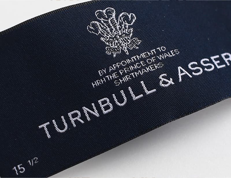 damask woven label