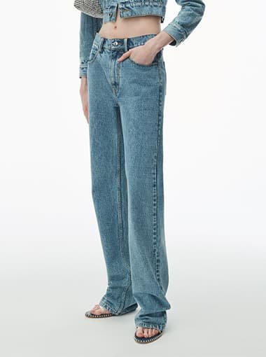mid rise straight leg jeans_