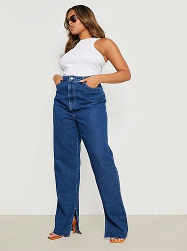 plus size straight leg jeans