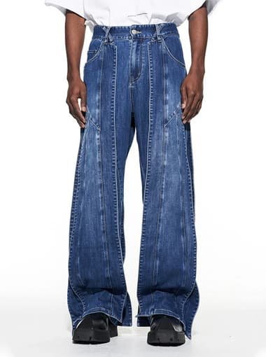 straight wide leg jeans