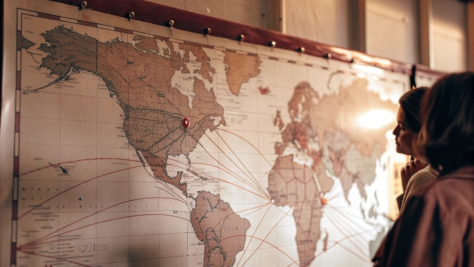 A world map showing the complex global supply chain of a major apparel corporation like VF Corp.