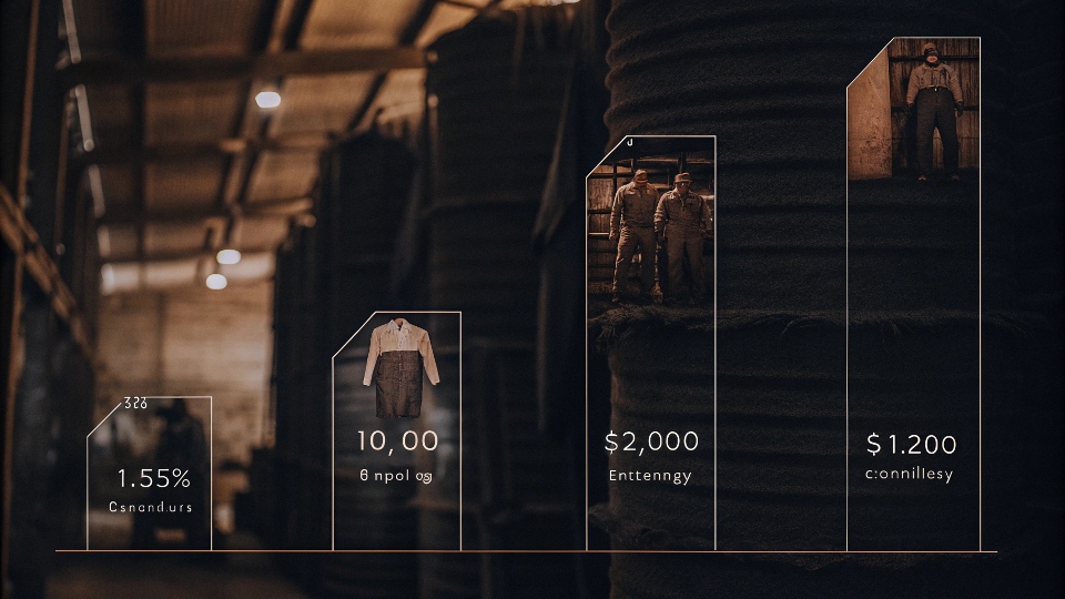 An infographic chart showing rising costs for cotton, labor, and finishing complexity in the denim industry.