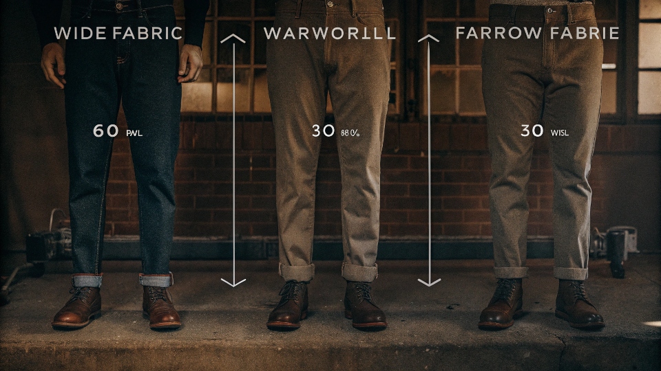 A diagram comparing pattern layouts on a wide 60-inch fabric versus a narrow 30-inch fabric.
