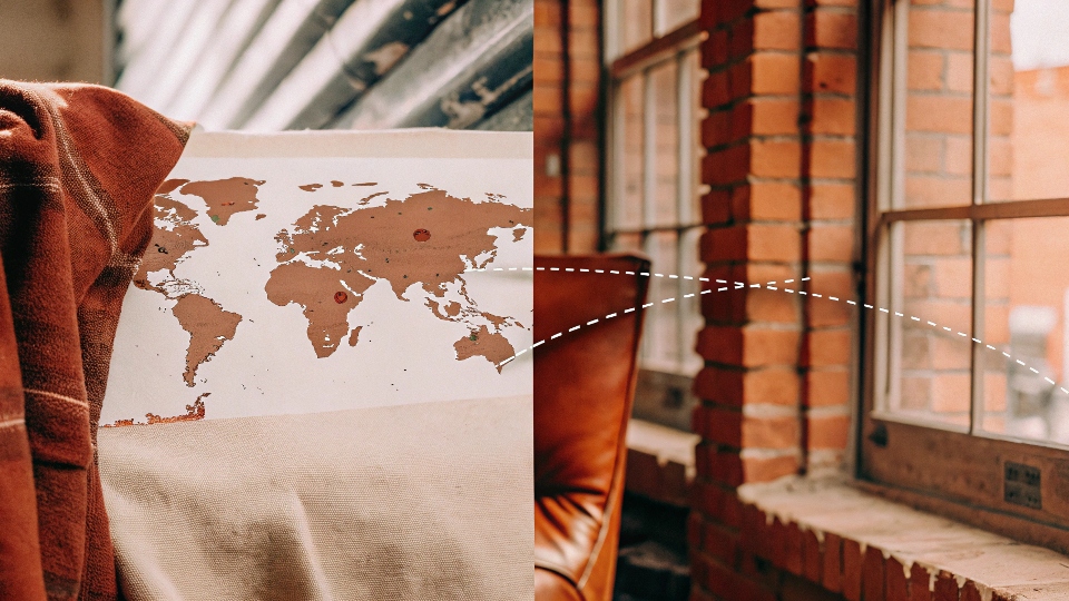 A map highlighting the connection between Cinch's headquarters in Denver, USA, and major garment manufacturing centers in Mexico.