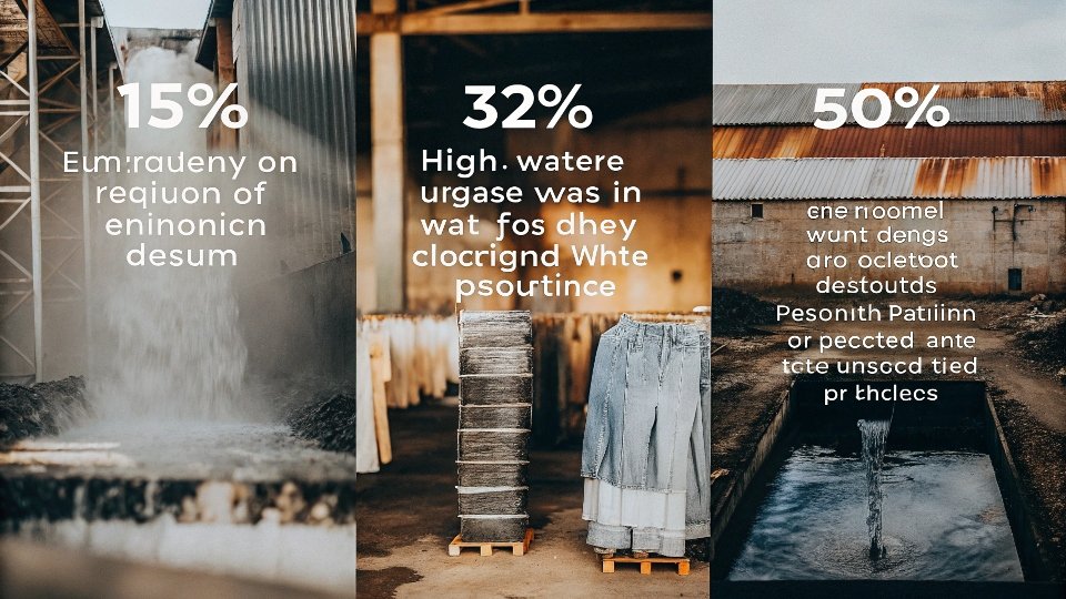 An infographic showing the high water usage and chemical waste in cheap denim production