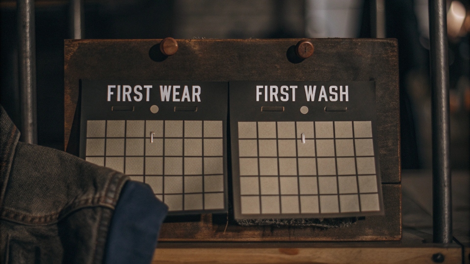 A calendar showing a mark for "First Wear" and another mark three months later for "First Wash"