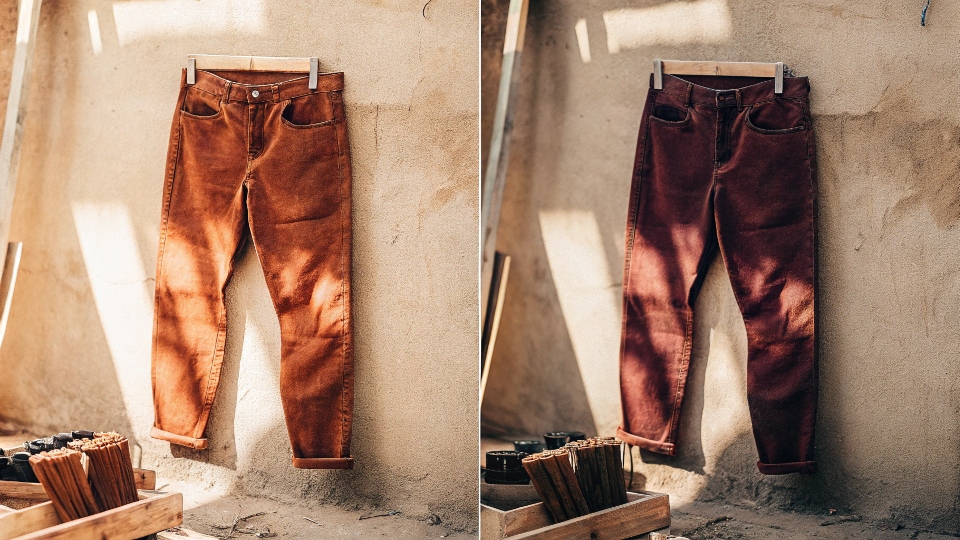 A price comparison showing a cheap [dye kit](https://www.ritdye.com/products/back-to-blue-denim-dye-kit/)[^5] next to an expensive pair of new jeans