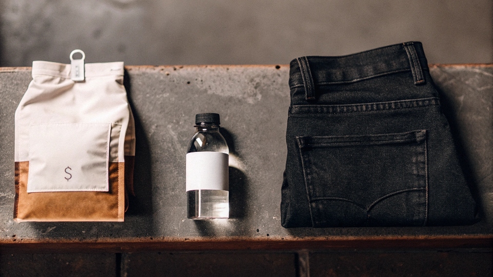 Price tags on a [dye kit](https://www.ritdye.com/products/back-to-blue-denim-dye-kit/)[^5], a bag of coffee, and a bottle of vinegar