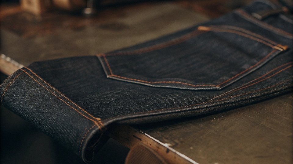 A close-up of hands [sewing a new seam](https://diznewjeans.com/how-easy-is-it-to-sew-denim-jeans-by-yourself/)[^3] on the inside of a jean's ankle