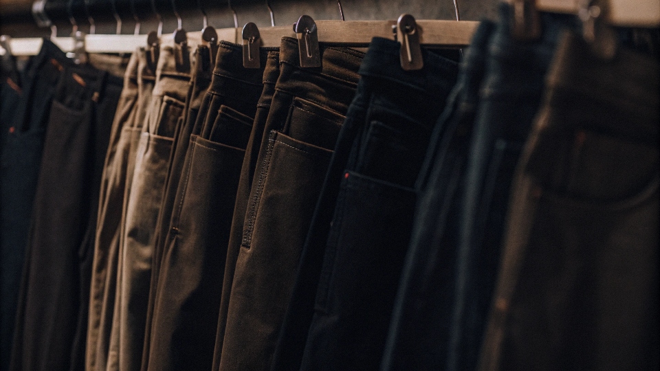 Different Types of Pants A collection of different pants, including chinos, linen trousers, and jeans
