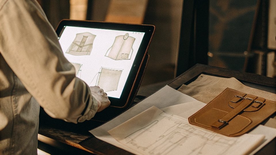 Reviewing a Jeans Tech Pack a Digital Proof Online A split screen showing a designer's tech pack on one side and the factory's CAD digital proof on the other.