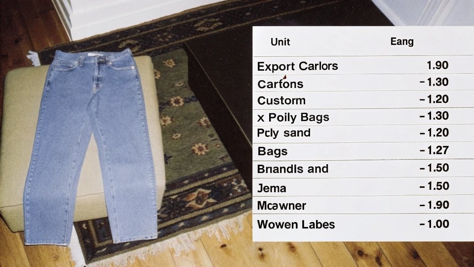 Custom branded hangtags and labels for a pair of jeans