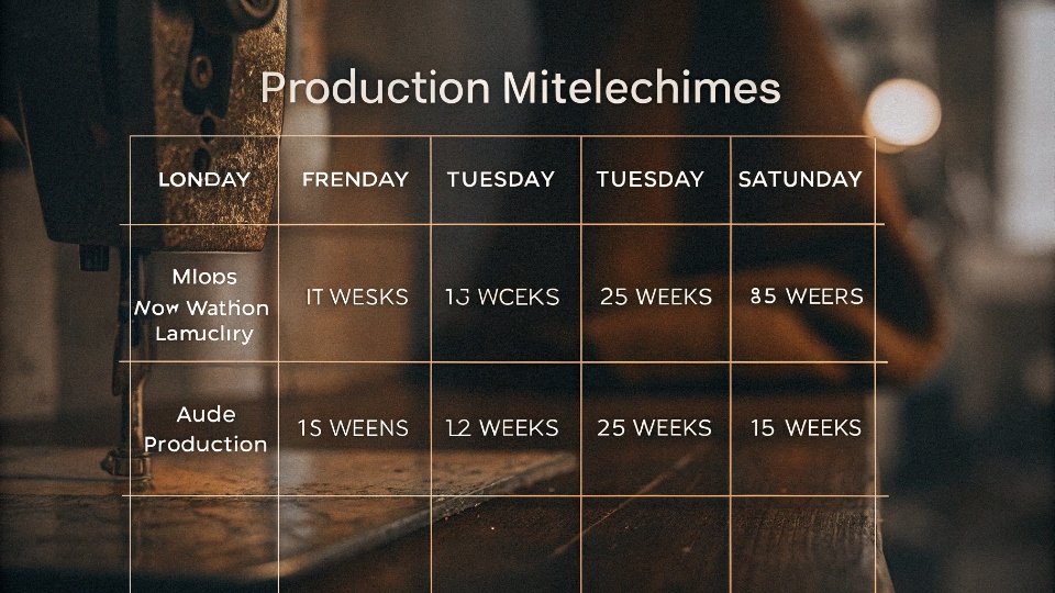 Aligning Fashion Launch Calendar with Production A calendar with production milestones leading up to a fashion launch event