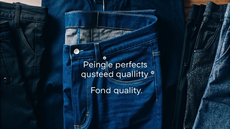 Rule of 5 Clothing and Production Strategy A single, perfectly crafted pair of jeans highlighted among four other quality clothing items.