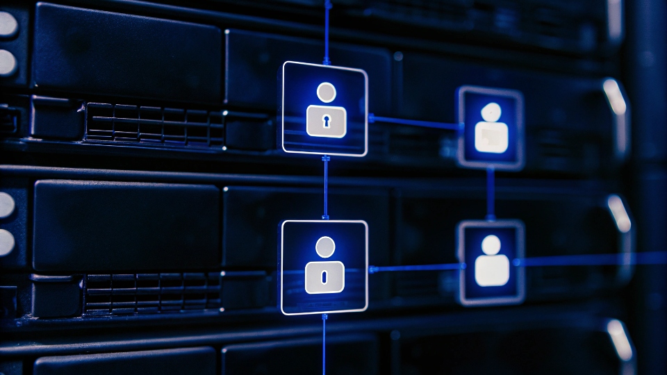Unauthorized Access Protection for CAD Files A diagram showing a central locked file with lines going to only three authorized user icons out of a larger group.