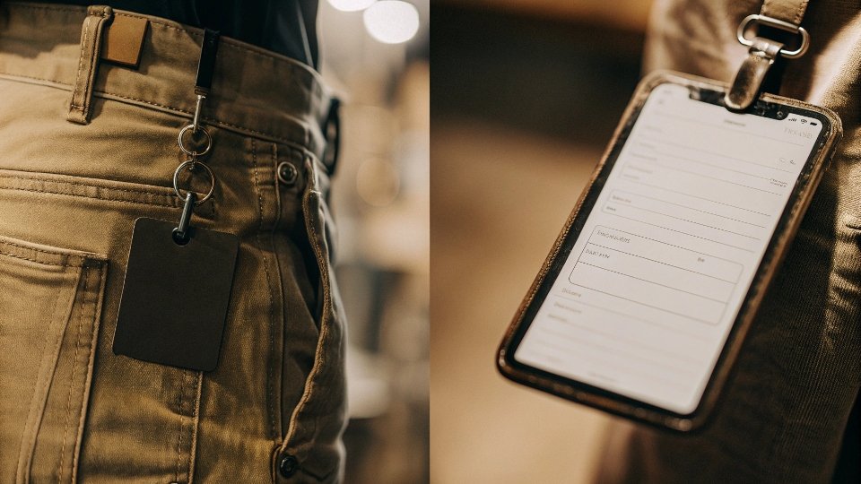 Dual Physical and Digital RFH Sign-Off A split image showing a signed physical tag on a jean and a snippet of a digital approval form with signature lines and dates.