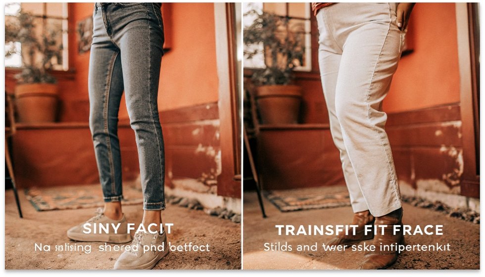 Comparing the Silhouettes of Skinny and Straight-Fit Jeans A split image showing a person's legs, one in a skinny jean and the other in a straight-fit jean, highlighting the different silhouettes.