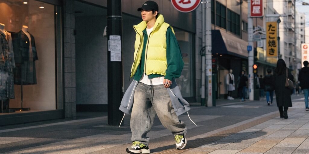 good outfits for baggy jeans for men