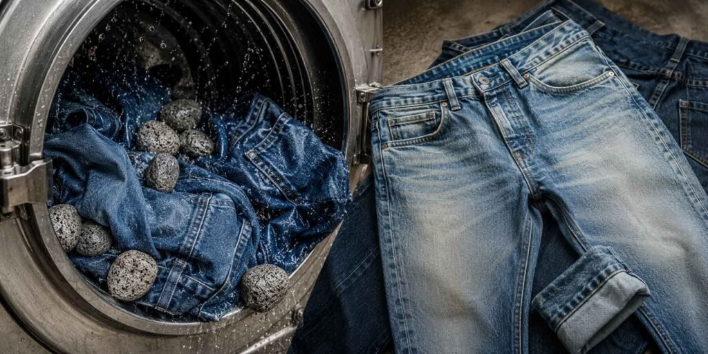Stonewash Jeans Process what is stonewash jeans