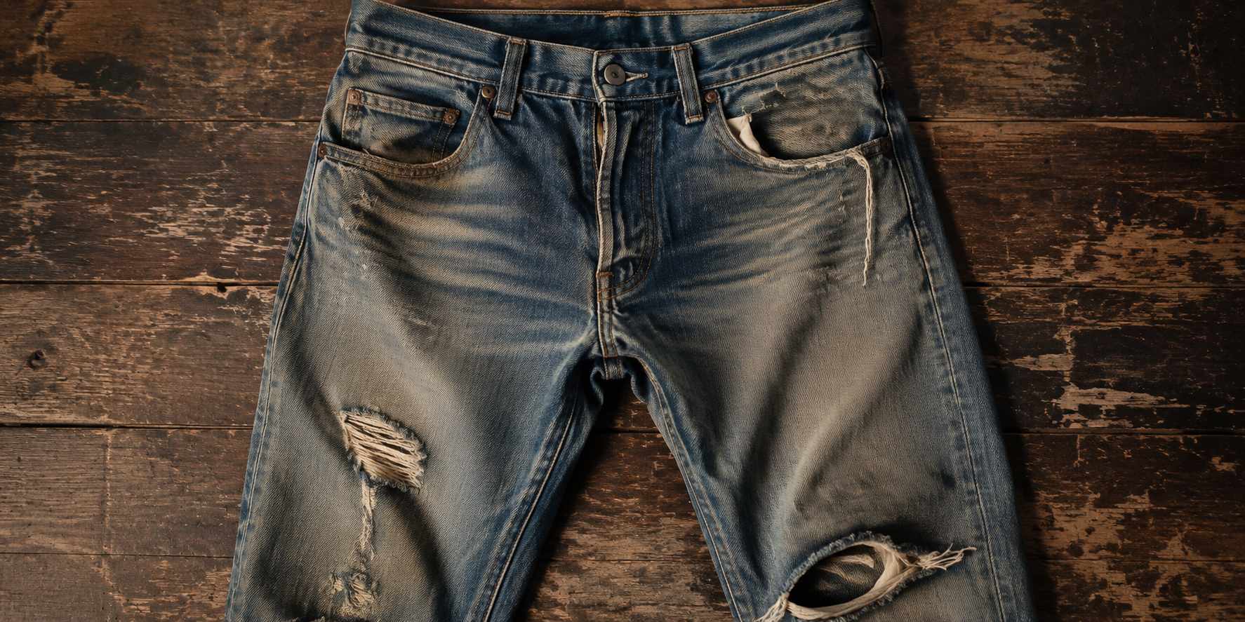 Artfully Worn Jeans