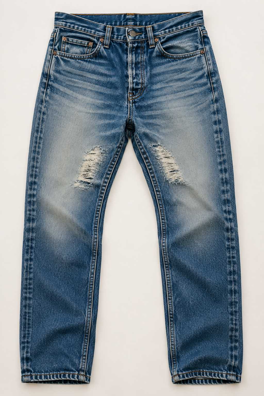 Worn-Out Jean Thighs