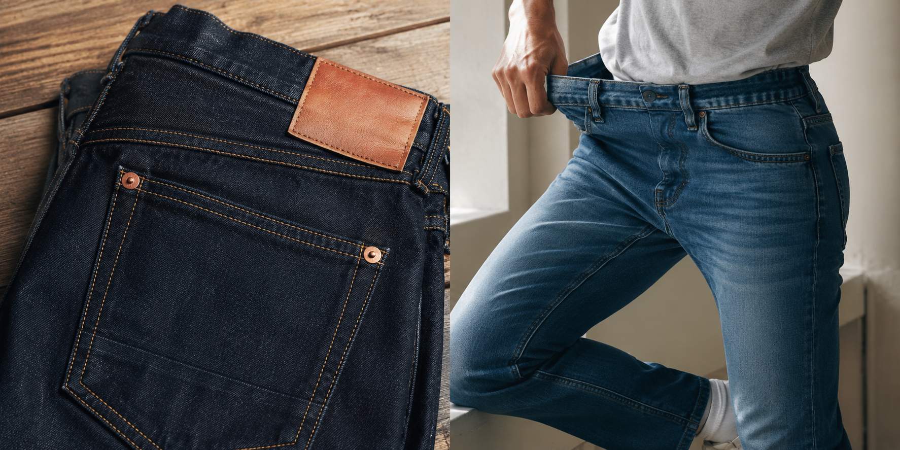 100% Cotton Jeans are jeans made of 100 percent cotton