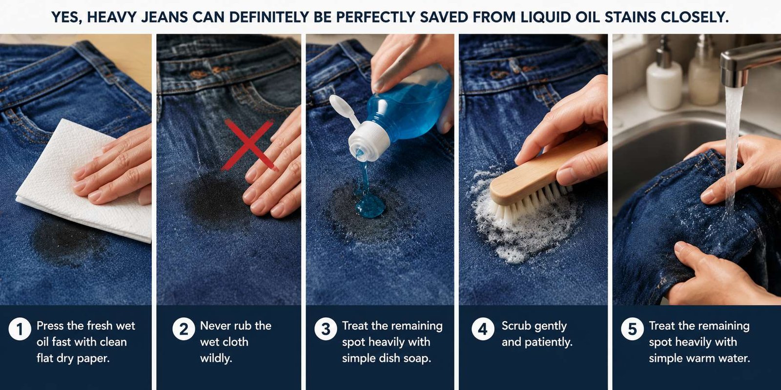 Jeans Saved From Oil Stains can jeans be saved from oil stains