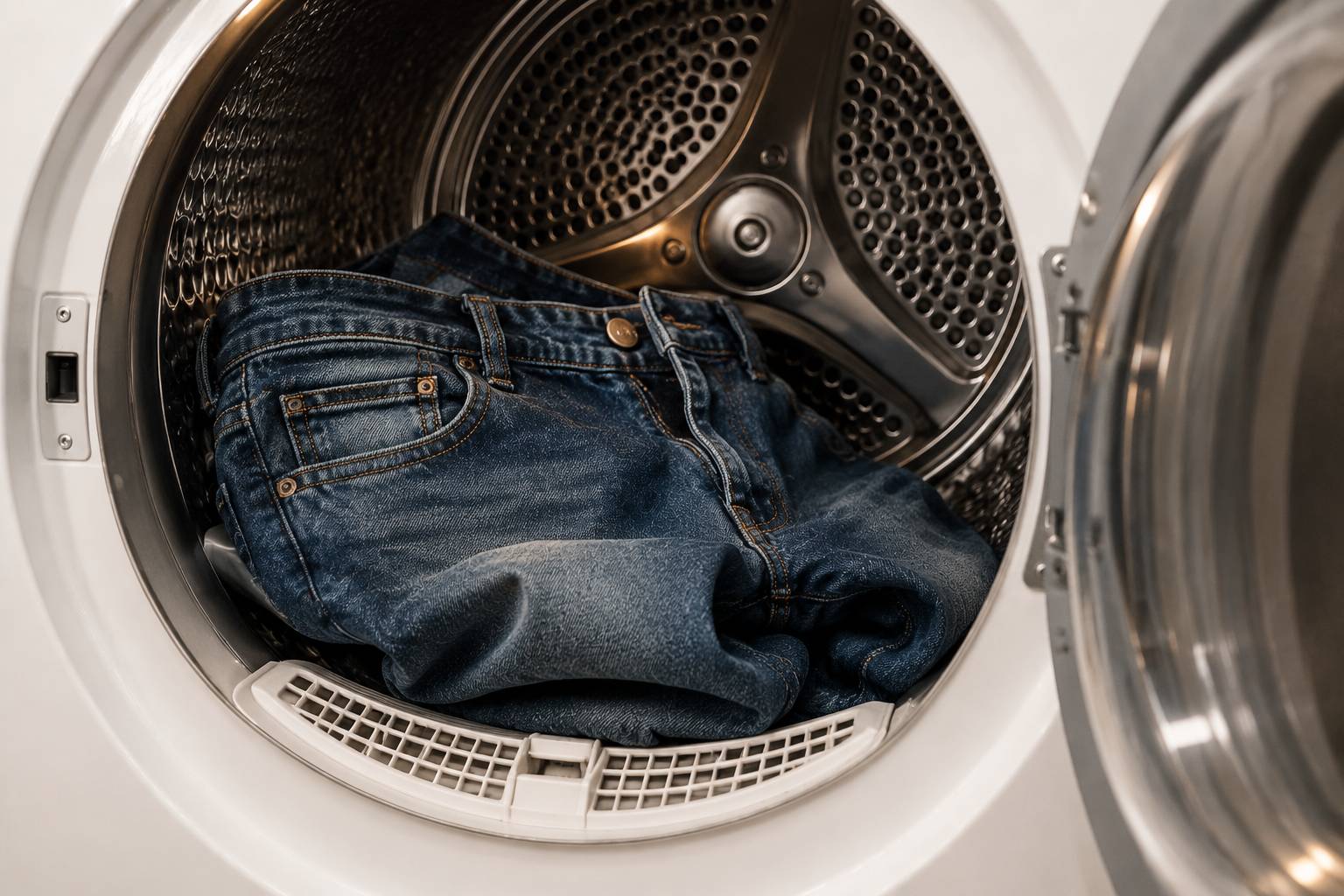 Using the Dryer to Shrink Jeans
