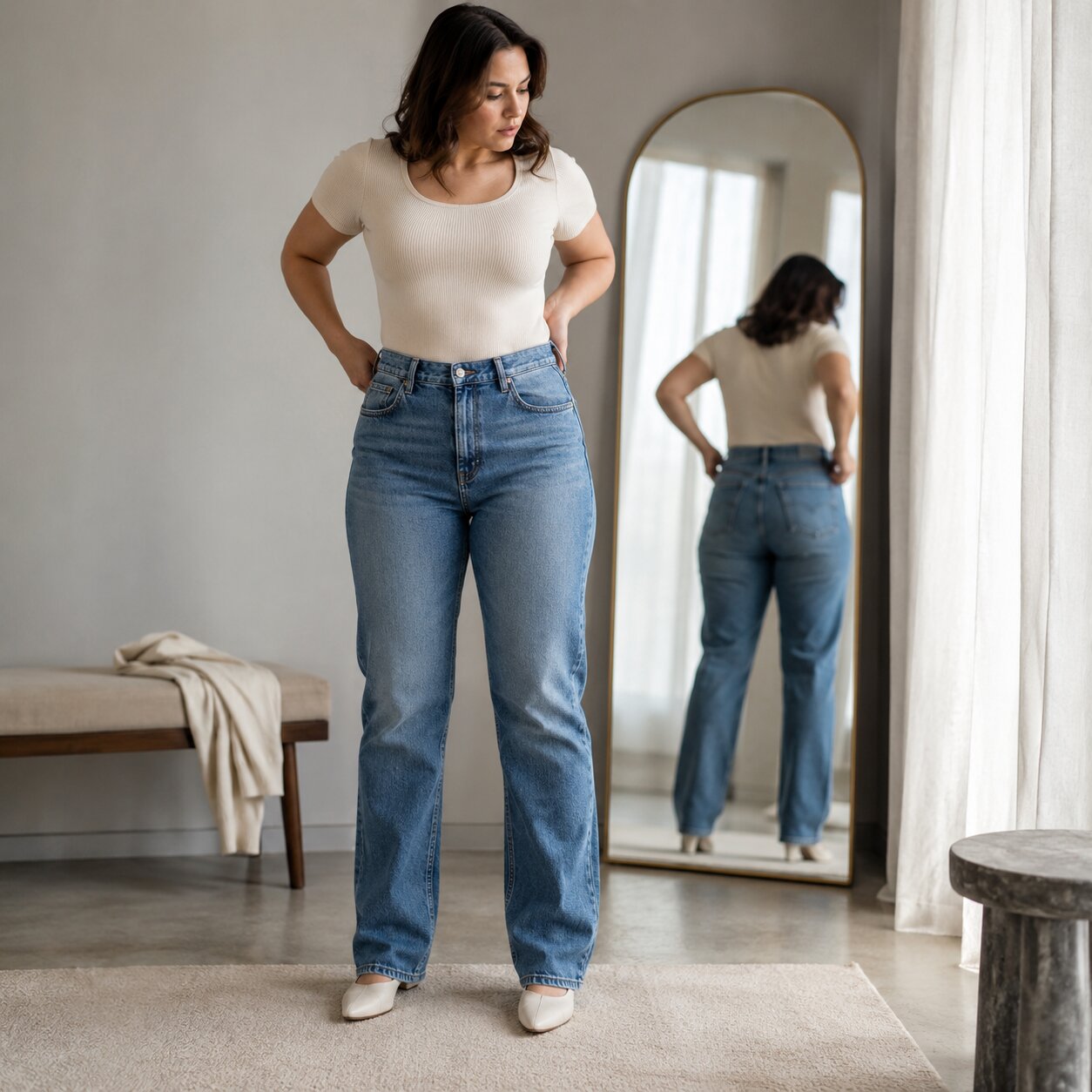 Straight Leg Jeans Fit