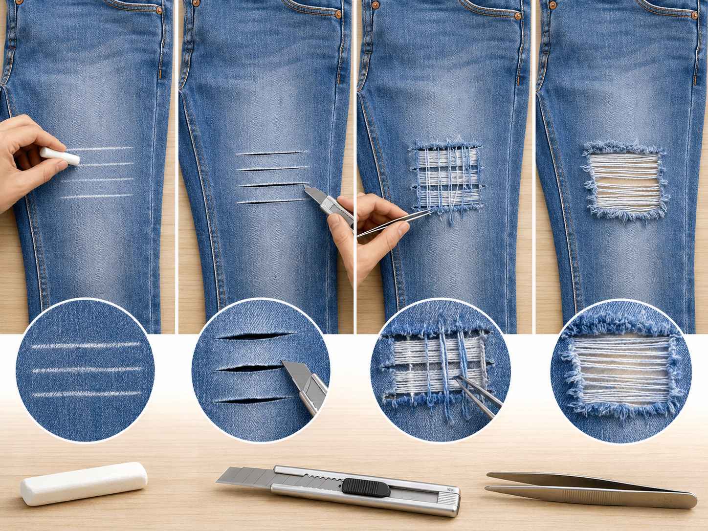 Make Holes In Your Jeans how to make holes in your jeans