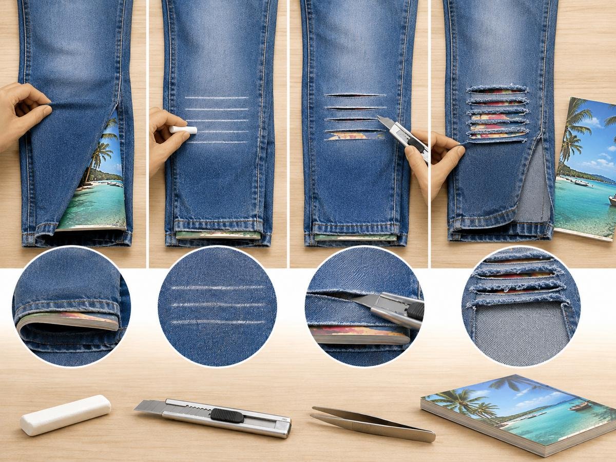 Make Holes Easily how to make holes in jeans easy