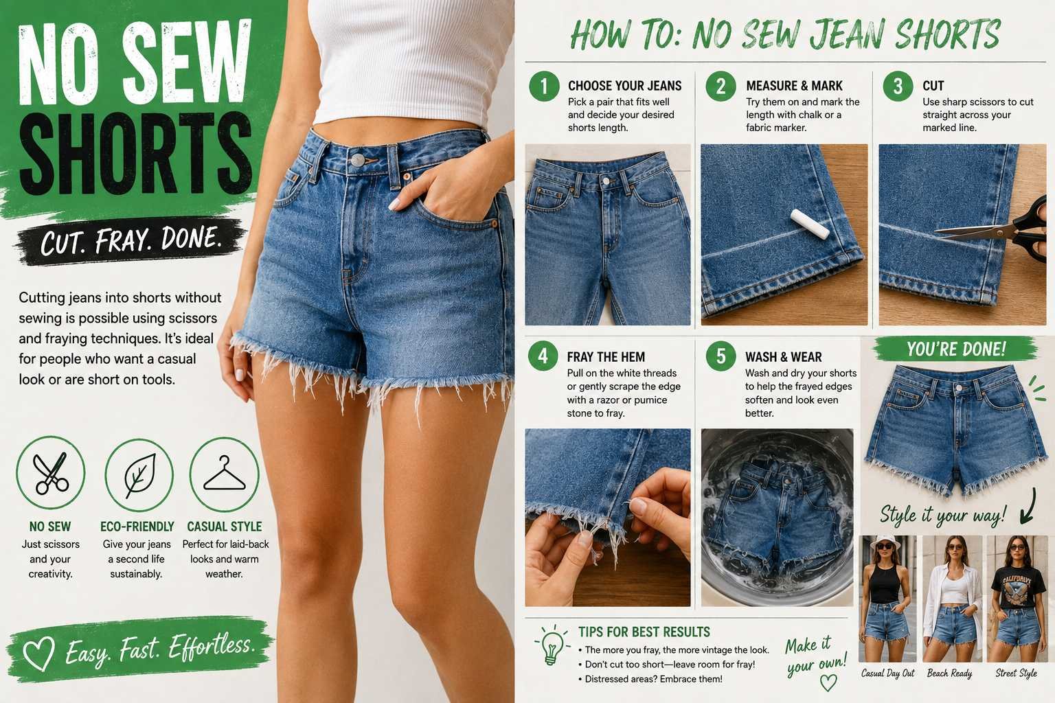 No Sew Shorts