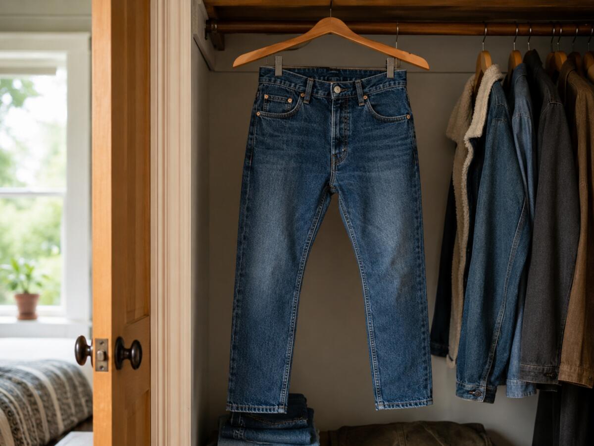 Jeans in a Closet