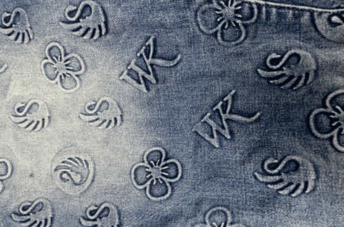 Embossed Jeans